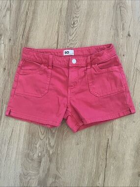SO Bright Pink Women’s Juniors Casual Denim Shorts